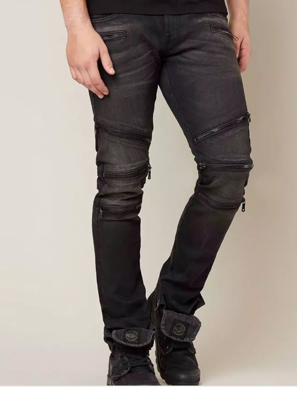 Cult of individuality rocker moto selvedge jeans 30x33. Measures 31.5x32